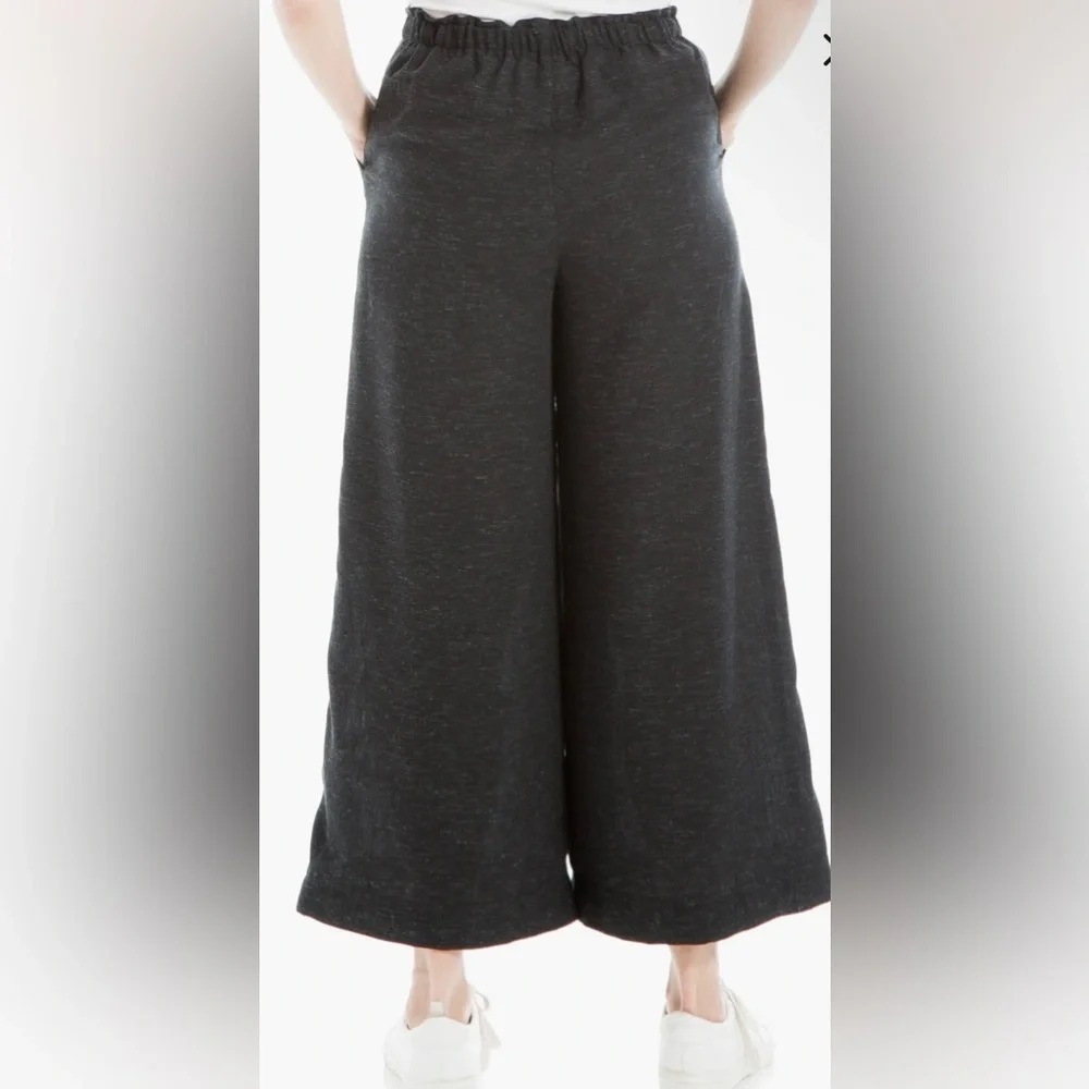 Max Studio Heathered Cropped Wide Leg Trouser - Picture 9 of 14